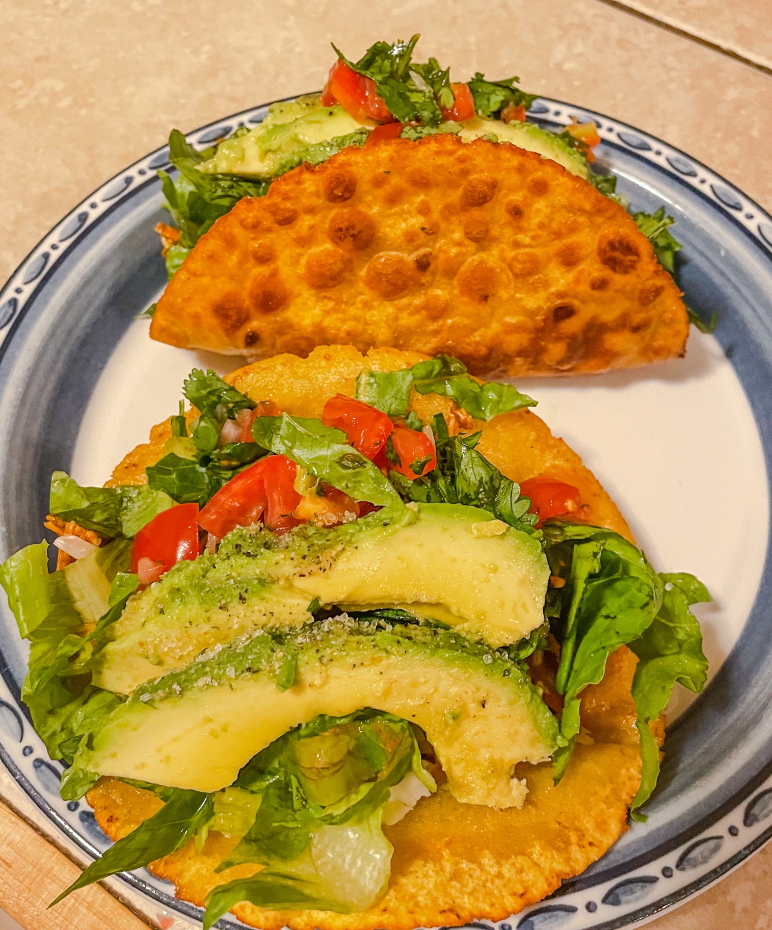 Fresh tacos with avocado